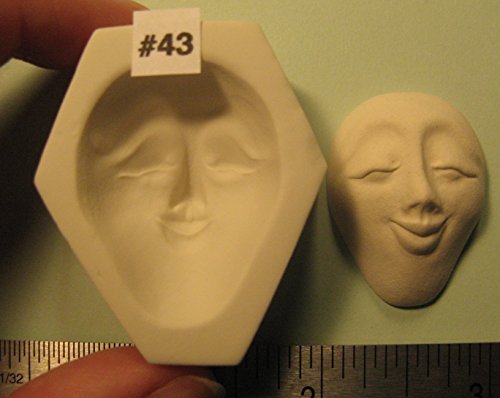 #0043 - FG Silicone Press Mold of a Doll Face Cab (Male or Female Character) - Handmade