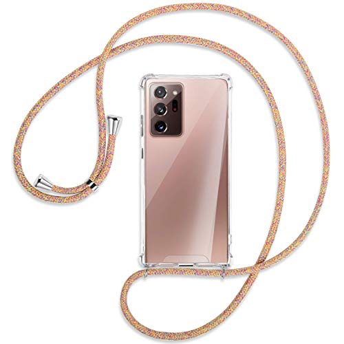 mtb more energy® Collar Smartphone para Samsung Galaxy Note 20 Ultra (SM-N985, 6.9'') - Rainbow - Adjunto Abajo - Funda Carcasa Anti Shock con Cuerda Correa