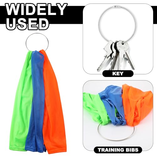 Image of Zonon 6 Pack 4.7 Inch Metal Rings Wrench Organizer Easy to Open and Close Heavy Duty for Bib Vests Craft Index Card Dream Catcher Key