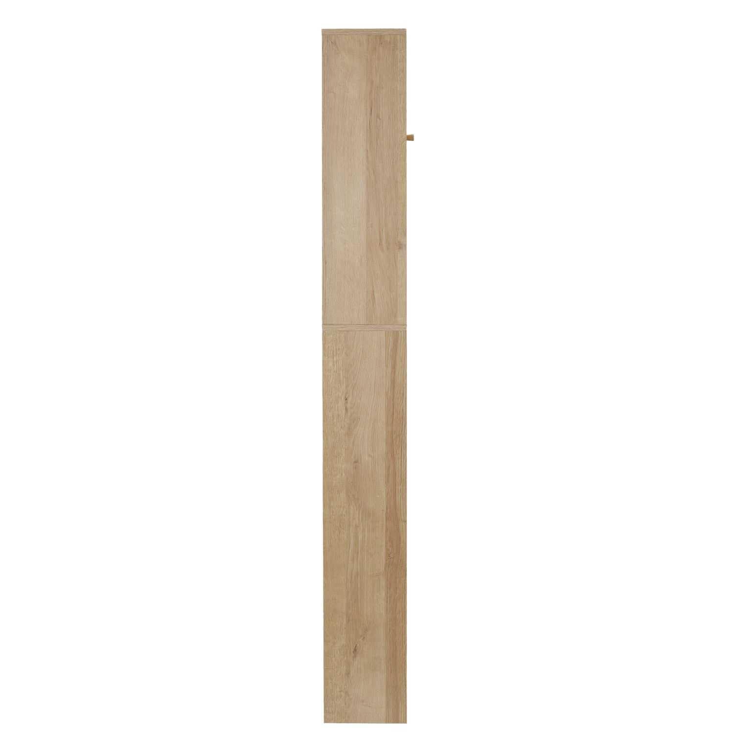 HOME DECO FACTORY - Colonne 1 Porte Bali pour Salle de Bain - Collection Natural Crush - Dimensions 40 x 160 x 30 cm - Couleur Marron - Contemporain - Modèle Bali