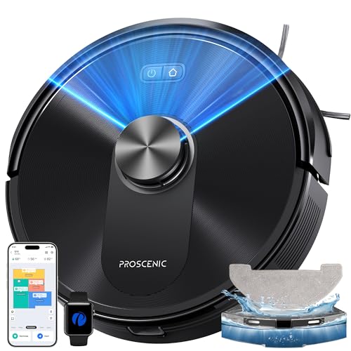 Proscenic Q10 Robot Aspirador y Fregasuelos con navegación láser, 8000Pa/200Min Autonomía,...