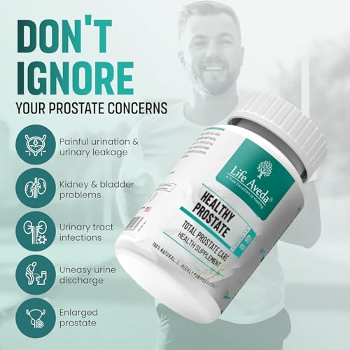 Image of Life Aveda Ayurvedic Prostate care capsules | Helps in Prostate Enlargement | Helps with Inflammation, Burning, Infection & irritation | Male wellness products (Pack of 3, 180, count)