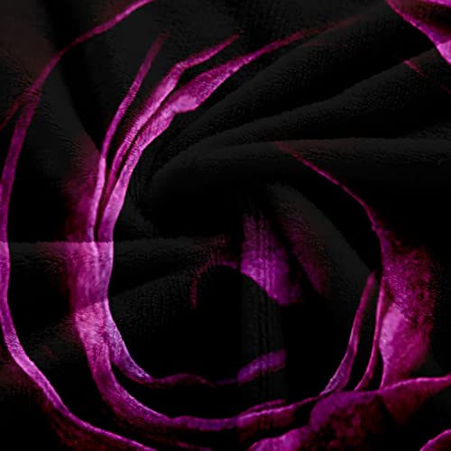 Plaid couverture polaire violet pour soirée cocooning canapé