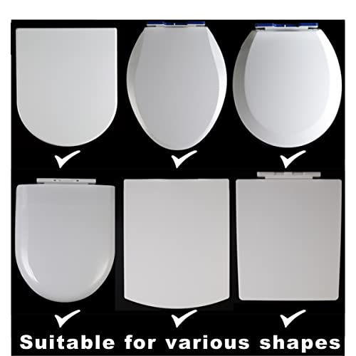 XINFAWE Weicher, Warmer Toilettensitzbezug, dick, dehnbar, waschbar, universal, Toilettensitz-Matte, Knopf-Stil, Toilettensitzkissen(Tiefsee-Blau) – Bild 6