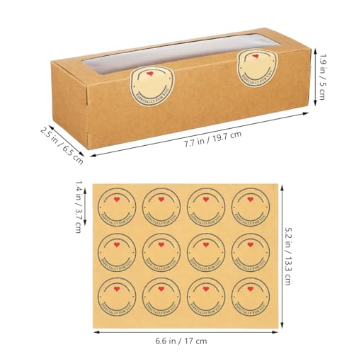 Boîtes à macarons marron Cabilock emballage pâtisserie et boutique | 50 pièces