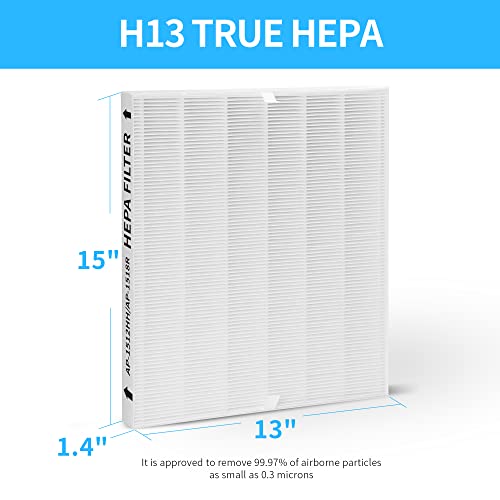 Image of 2-Pack AP-1512HH Replacement Filter, Compatible with Coway AP-1512HH Mighty and Airmega 200M Air Purifiers, Part# 3304899, with 4 Extra Carbon Filters