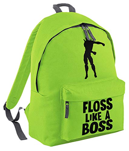 laylawson Floss Like A Boss Omega Scolaire Sac à Dos Enfants Garçons Filles (Taille Unique, Chaux/Graphite)
