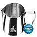 FlamGen Pichet à Lait en Acier Inoxydable 304, Pot à Lait 900ml/32oz Pichet Mousseur Lait avec Repère de Mesure | Crayon à Lait Artistique | 16 Pièces Pochoirs à Café Cappuccino et Latte