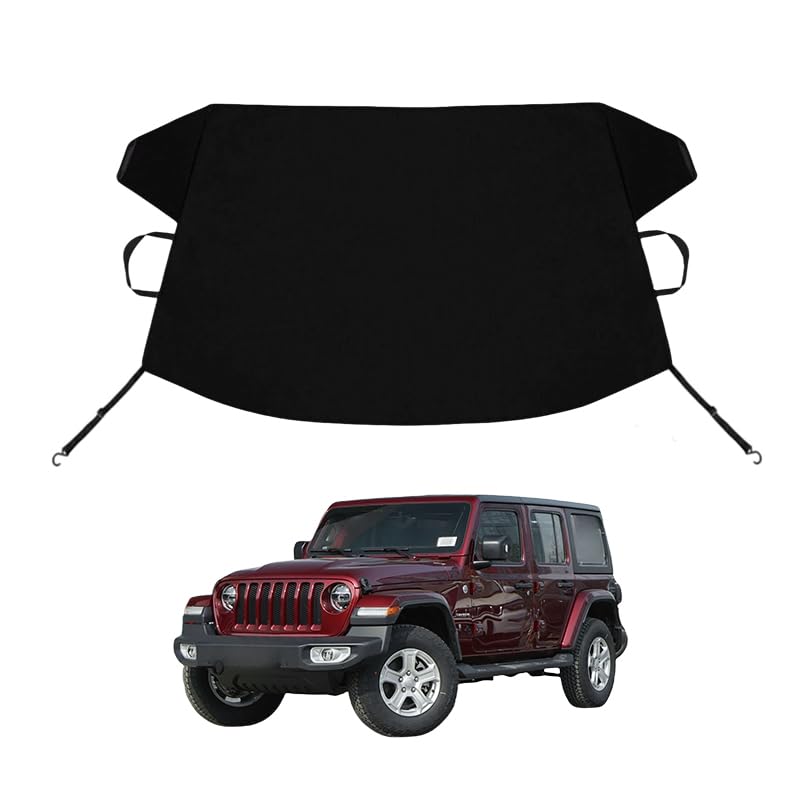 Image of Wrangler /Rubicon /Gladiator JK JKU JL JLU Custom Windshield Cover for Ice and Snow for JE-EP Windshield Snow Cover 600D Shade Blocks Winter Frost Hail Protector Car Accessories