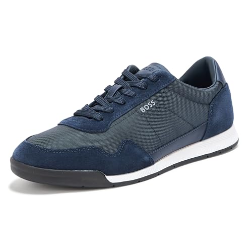 Image of BOSS Men's Leather Mix Low Top Sneaker