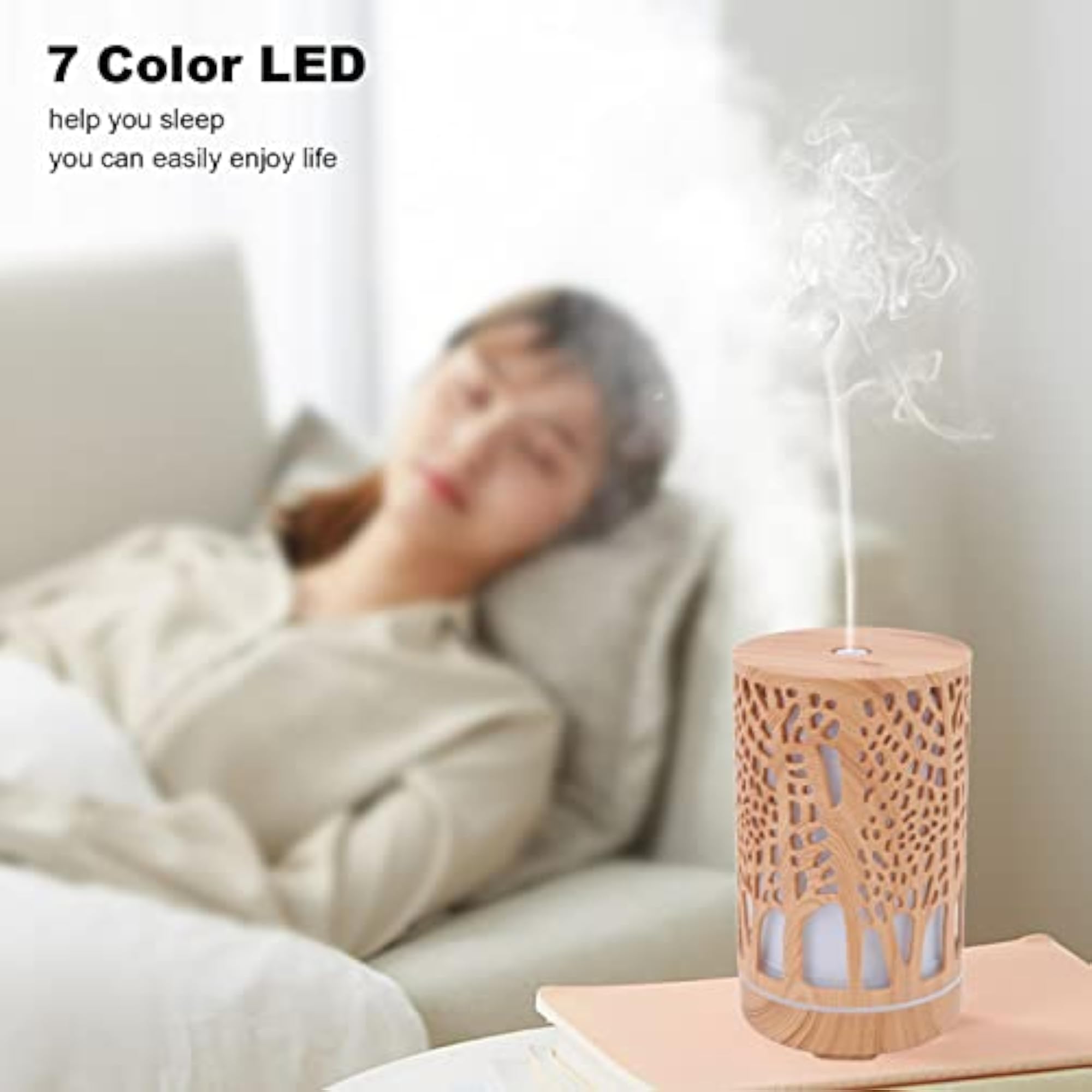 Aroma Essential Diffuser, Purifying Air Wood Grain