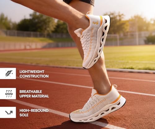 Image of LOUIS STITCH Men's Lightweight Knitted Athleisure Sport Shoes | Casual Lace-Up Sneaker and Athleisure Wear | Perfect for Casual, Gym & Travel Wear | LS-AT-RFKN