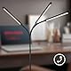 BRILONER - LED Stehlampe mit Touch, dimmbar, Speicherfunktion, Leselampe, Wohnzimmerlampe, Schlafzimmer Deko, Deckenfluter, Standleuchte, Stehleuchte, 21 x 170 cm, Schwarz