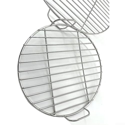 Parrilla redonda de repuesto de acero inoxidable con mango para Weber 7432 modelo y parrillas de carbón vegetal de 57 cm, diseñada para cocinar al aire libre de larga duración (45 cm)