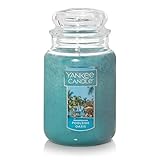 Yankee Candle Poolside Oasis Scented, Classic 22oz Large Jar Single Wick Candle, Over 110 Hours of Burn Time, Blue