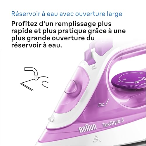 Fer À Vapeur BRAUN SI3030PU – 2300 W, Débit Vapeur 45 g/min, Semelle SuperCeramic - vue 10