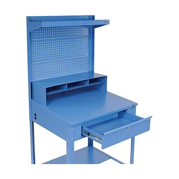 Global-Industrial-Shop-Desk-wPigeonhole-Compartments-Pegboard-Riser-wShelf-34-12W-x-30D-x38-to-42-12H-Bue Global-Industrial-Shop-Desk-wPigeonhole-Compartments-Pegboard-Riser-wShelf-34-12W-x-30D-x38-to-42-12H-Bue