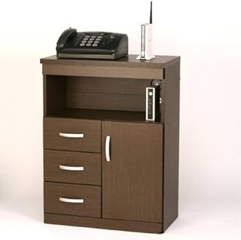 Amazon.co.jp: クロシオ ランスタンドFAX台 ダークブラウン 幅60cm