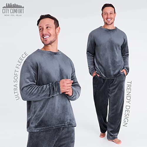 Mens Pajamas Set, Soft Fleece 2 Piece Lounge Set - Gifts for Men4