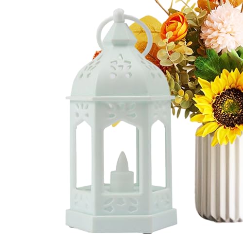 Linterna Marroquí - Para Interior Y Exterior Alimentada Por Batería Estilo Vintage Decorativo,Porta Lámparas para el Hogar | Para Fiestas Bodas Mesas De Café Dormitorio Y Sala De Estar