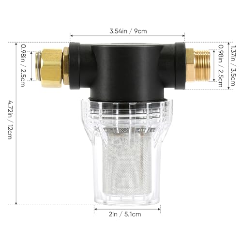 Claities 19 Garden Hose Filter Attachment Line Water Hose Filter With 3/4-Inch(Dn20) 40 Mesh Screen2Pcs O-Ring And Ptfe Tape, Garden Hose Filter Pressure Washer Inlet thumb #7