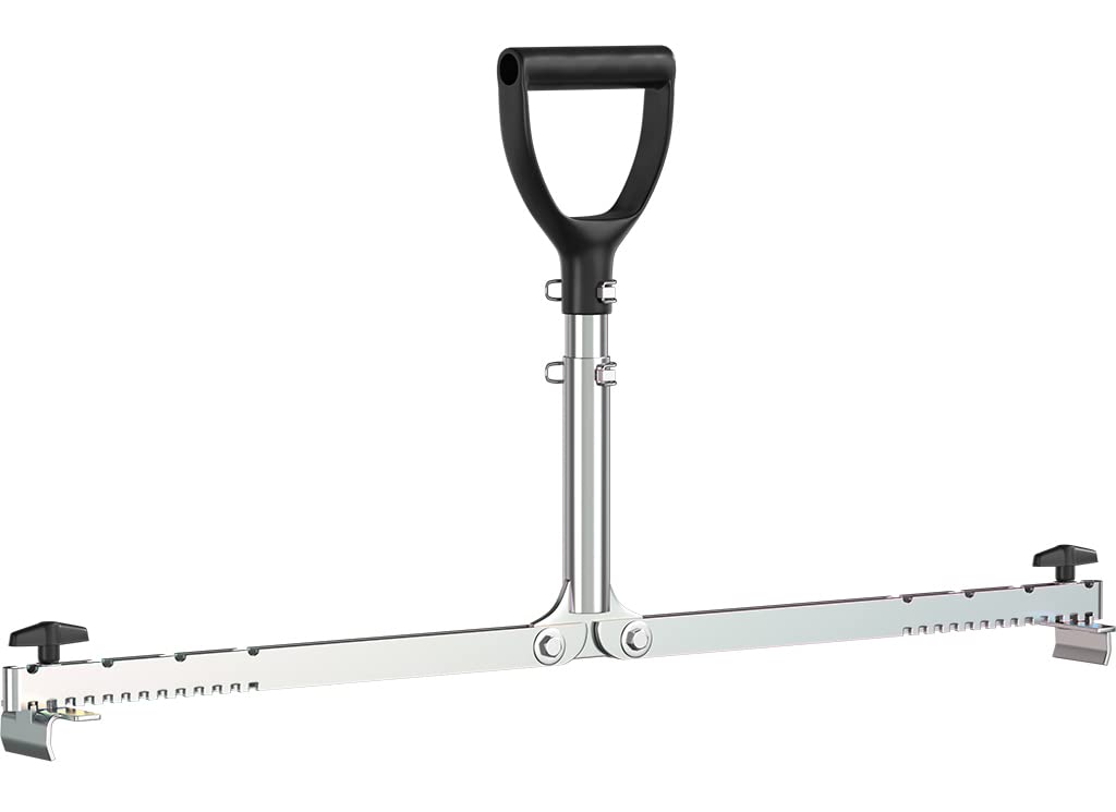 LANGFIT® Plattenheber 50 bis 80cm - Rückenfreundlich durch 3-fach höhenverstellbarem Griff - Schonend für Rücken und Hüfte! Tragkraft bis 60kg - Made in Germany - MS-PH5080T