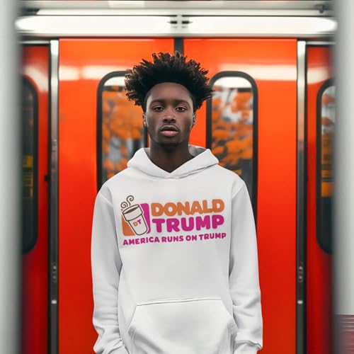 TOP KOALA TEE Trump Hoodie America Runs On Trump Midweight Blended Cotton Soft Pullover4