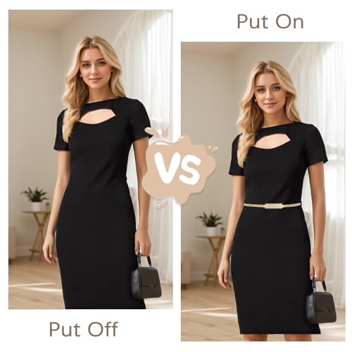 2 PCS Gold Silver Waist Belts for Dress - Thin Skinny Stretch Waist Belt for Women Lady4