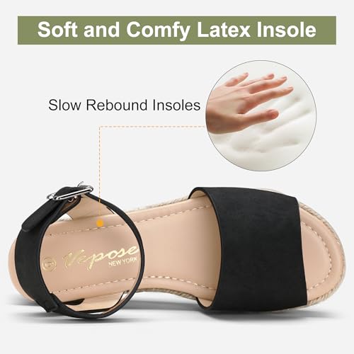 Vepose Women's 400A Platform Wedge Sandals, Summer Espadrilles Sandals with Ankle Strap4