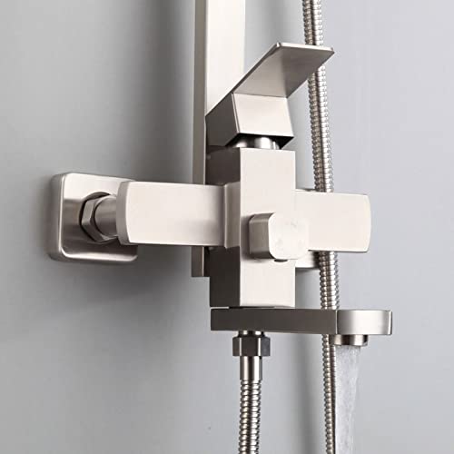 Fauce de douche anti-fuite combo 3-en-1 avec tête de pluie et support réglable