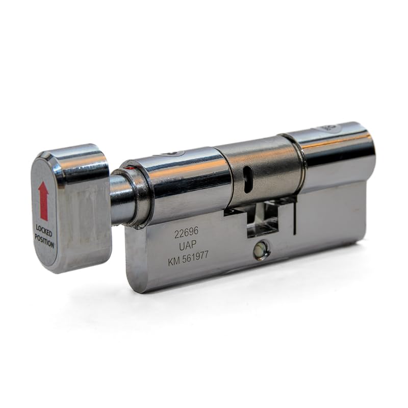 UAP Kinetica+ K4 3* Kitemarked Key & Turn Euro Cylinder Door Lock, Unparalleled Home Security & Safety System, with Bio Key