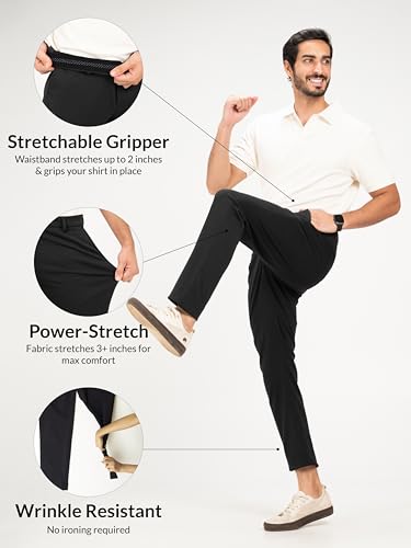 Image of The Pant Project Luxury PV Stretchable Casual Checks Pant for Men | Stylish Slim Fit Men's Wear Trousers for Office or Party