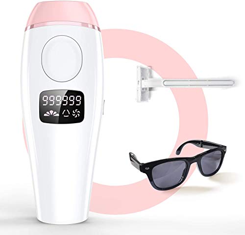 IPL Hair Removal System, Upgrade 999,999 Permanent Painless Hair Removal Flashes, Facial Body Profesional Laser Hair Remover Device, Wholebody Home Use Hair Treatment for Men and Women