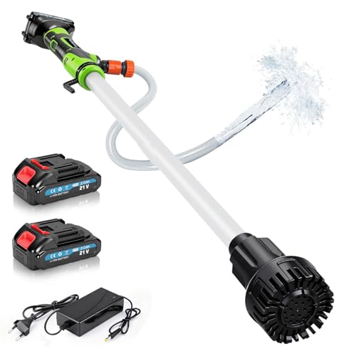 Pompe à eau à batterie avec 2 batteries rechargeables, pompe à eau sans fil, débit maximal 3000 l/h et hauteur d'alimentation 10 m, pompe à pression...