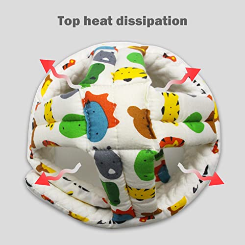 Image of Baby Head Protector Baby Helmet for Crawling Walking, No Bumps Safety Head Adjustable Protective Cap for Walking, Playing (Animals)