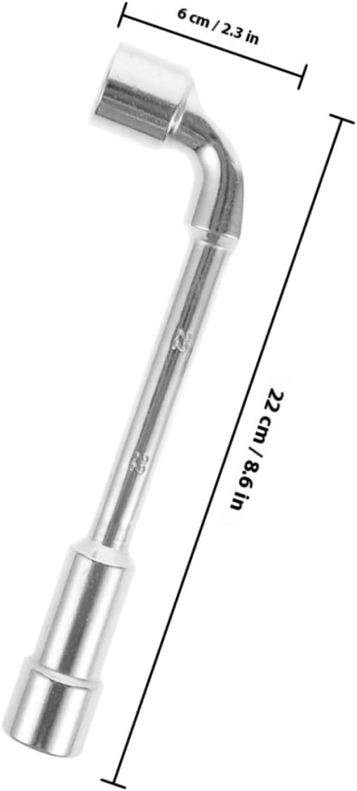 Luxshiny L-shaped Socket Wrench 21mm Dual-ended Tire Installer Tool for Car Repair Wheel Alignment and Valve Stem Maintenance