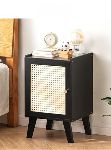 La mejor comparación de Buros Baratos más recomendados. 46 KINTOP Mesita de Noche de Bambú, Buros para recamara con Puerta de plástico, Compacta, Transpirable, Antihumedad y con Esquinas Seguras, Mesita Auxiliar Ideal para Sala de Estar,...