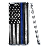 for American Flag iPhone 8 Plus/7 Plus Case,Black White Blue Retro American Flag iPhone Case for Men...