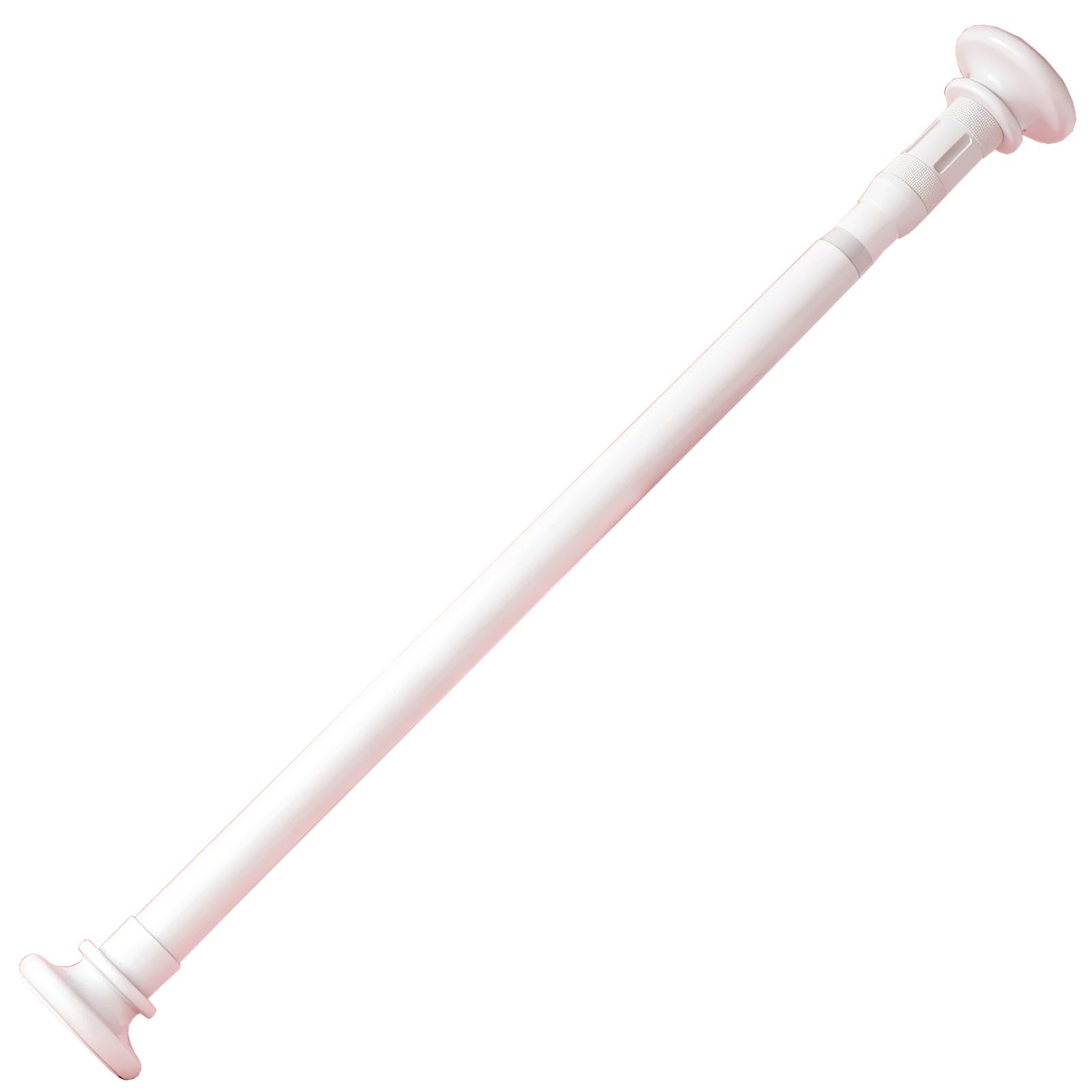 Tension Curtain Rod, Spring Loaded Non Drilling Shower Curtain Rod, 28-106in, for Window, Closet, Laundry, Room Divider(White,160-270cm/63-106in)