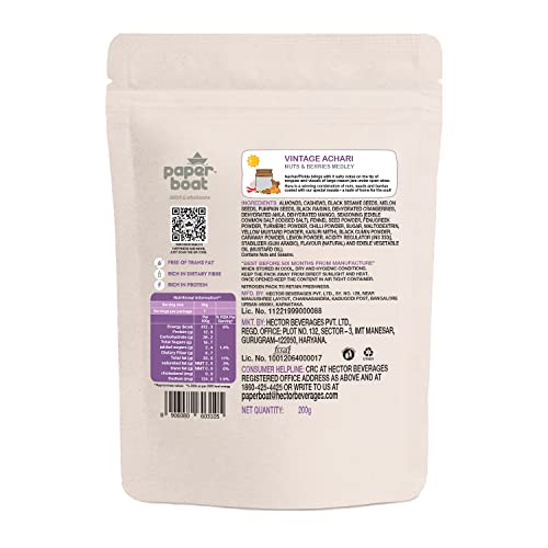 Image of Paper Boat Roasted Dry Fruits Combo Pack | Mixed Nuts & Vintage Achari Nuts and Berries Medley (2 X 200gms)