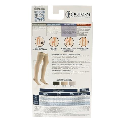 Truform 8868BL-M 20-30 Mmhg Compression Stockings For Men And Women, Thigh High Length thumb #5