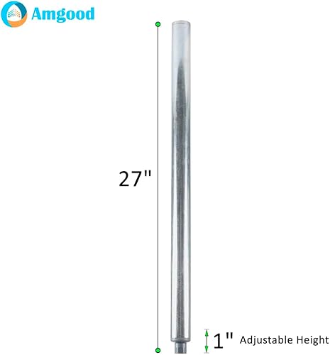 Miniatura 8 de AmGood Patas de acero galvanizado para mesas de trabajo (patas de 33 pulgadas (paquete de 4)