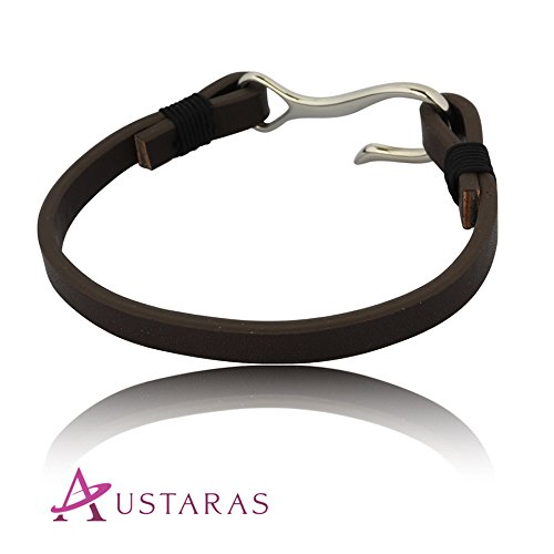 Leather Bracelet by Austaras - S Hook Clasp Nautical Fishing Hook2