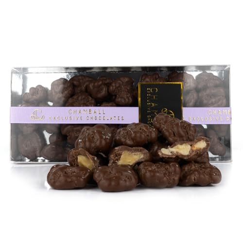 Nueces con Chocolate y con Leche, Bombones con nueces rellenos de chocolate belga, Caja Regalo de Chocolate Belga, Mini Chocolates, nueces peladas con chocolate de chamball exclusive chocolates