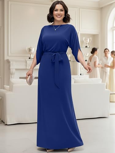 Image of KOH KOH Womens 2026 Flowy Formal Batwing Sleeve Evening Casual Gown