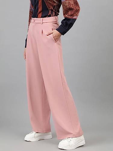 Image of KOTTY Women's High Waist Pleated Wide Leg Trousers