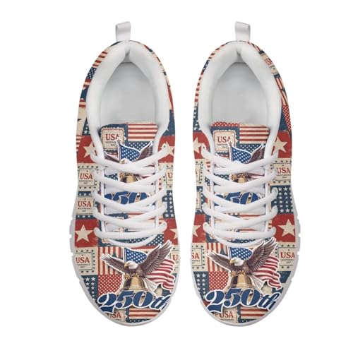 Image of GIFTPUZZ Mens Lace Up Athletic Trainers Running Sneakers Wedge Breathable Gym Lightweight Sports Tennis Shoes
