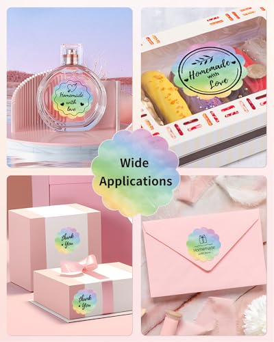 Image of Phomemo Circle Labels,1.96 inch, Use for M110 /M100 /M220 /M108, Rainbow, 140 PCS | 1 Roll Multi-Purpose 50x50mm Color Gradient Thermal Stickers for Kids & School, Barcode, Logo, Business, Home, Organization