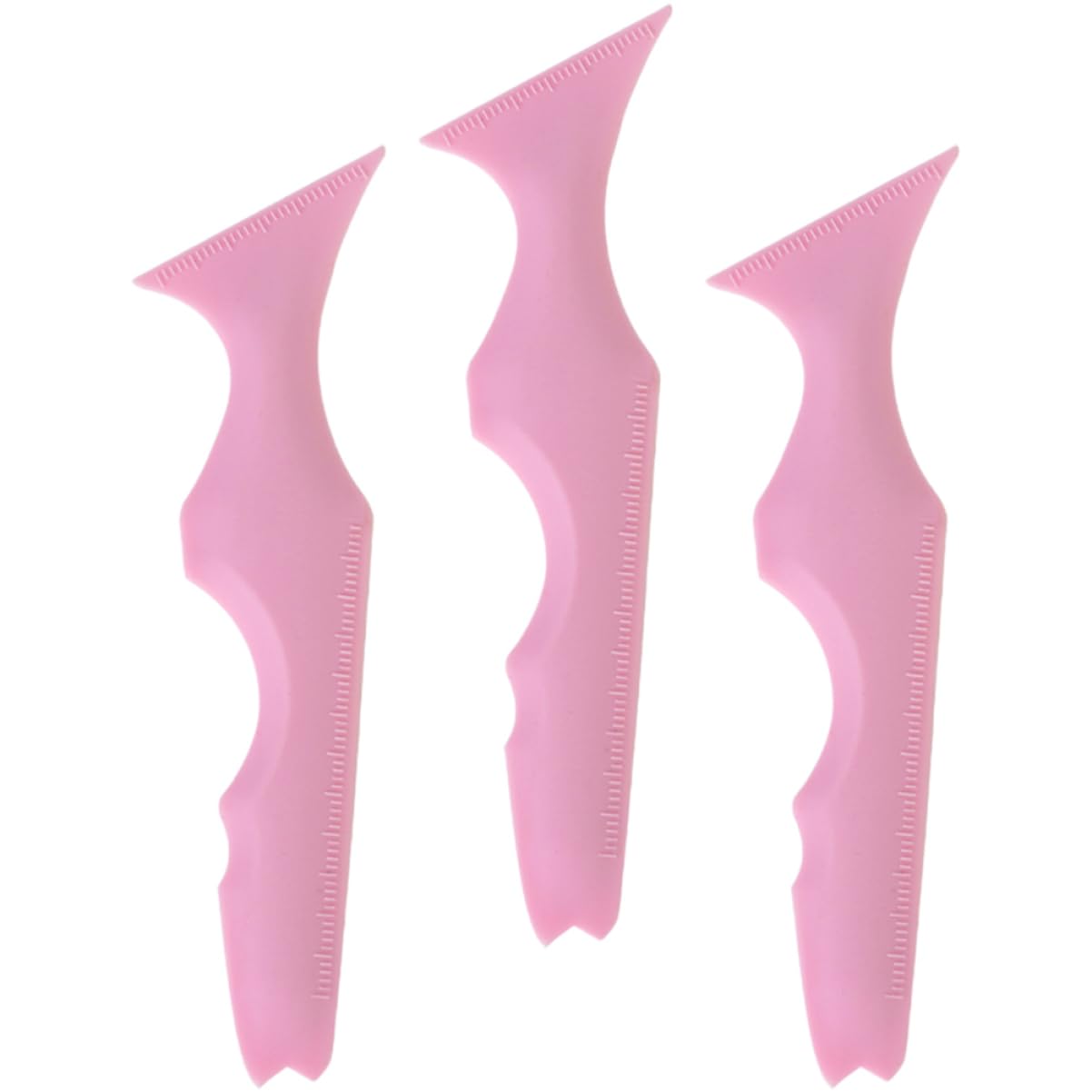 minkissy 2 Set Di Modelli Di Guida Per Eyeliner in Silicone Per Truccatori Stencil Per Sopracciglia Applicatori Per Eyeliner 3 Pezzi*2