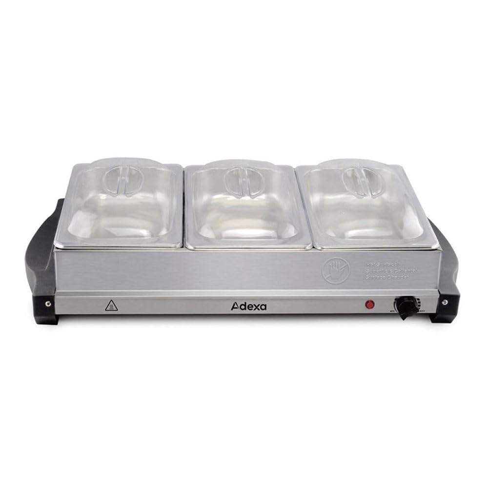 Stalwart DA-BSW320 Pan Buffet Server 3x2.5 Litre Stainless Steel